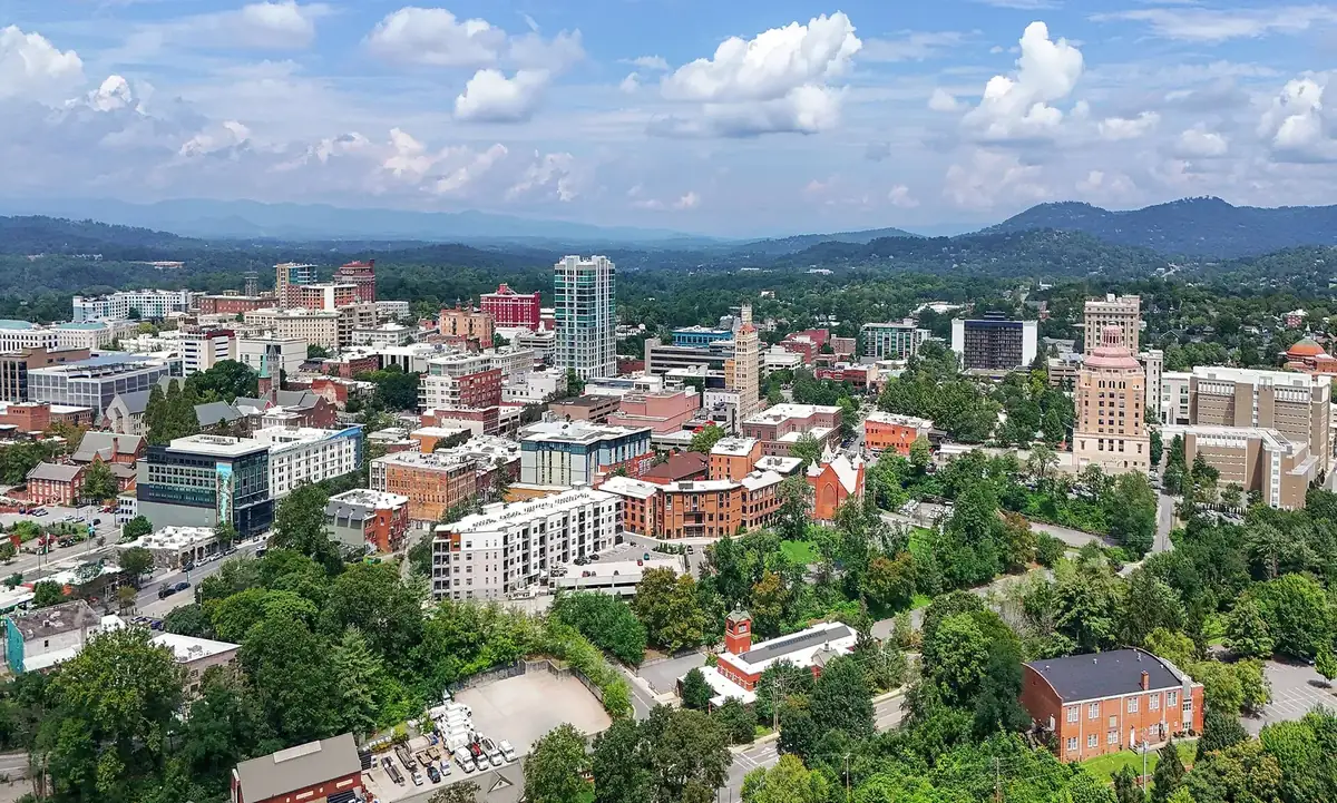 Asheville, North Carolina: the head-office city of HomeTrust Bank