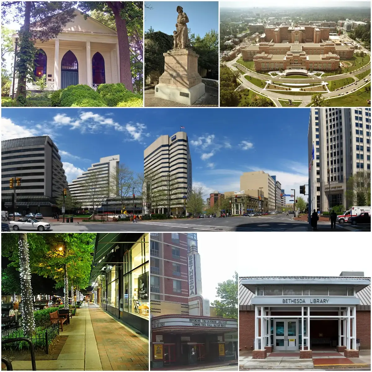 Bethesda Montage: the head-office city of EagleBank