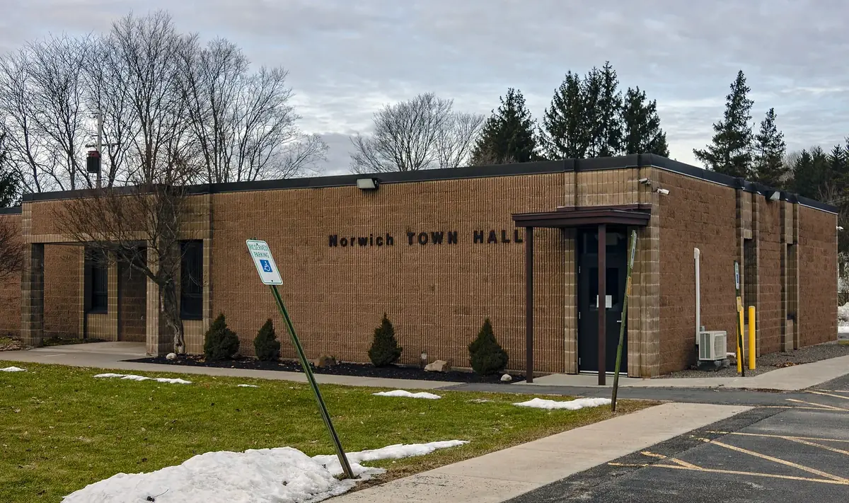 Norwich, NY, town hall: the head-office city of NBT Bank