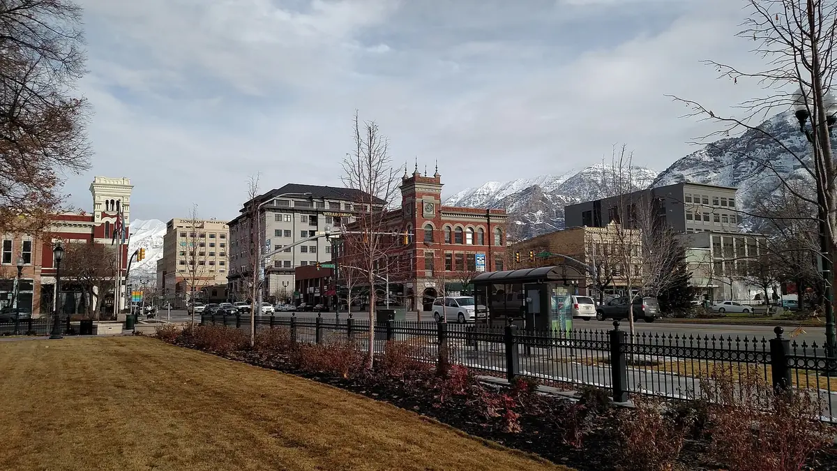 Downtown Provo: the head-office city of Green Dot Bank DBA Bonneville Bank