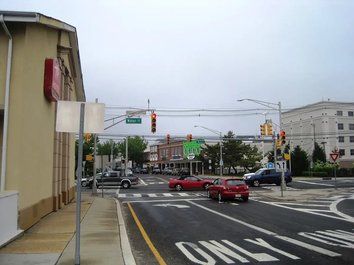 Downtown Toms River, NJ: the head-office city of OceanFirst Bank
