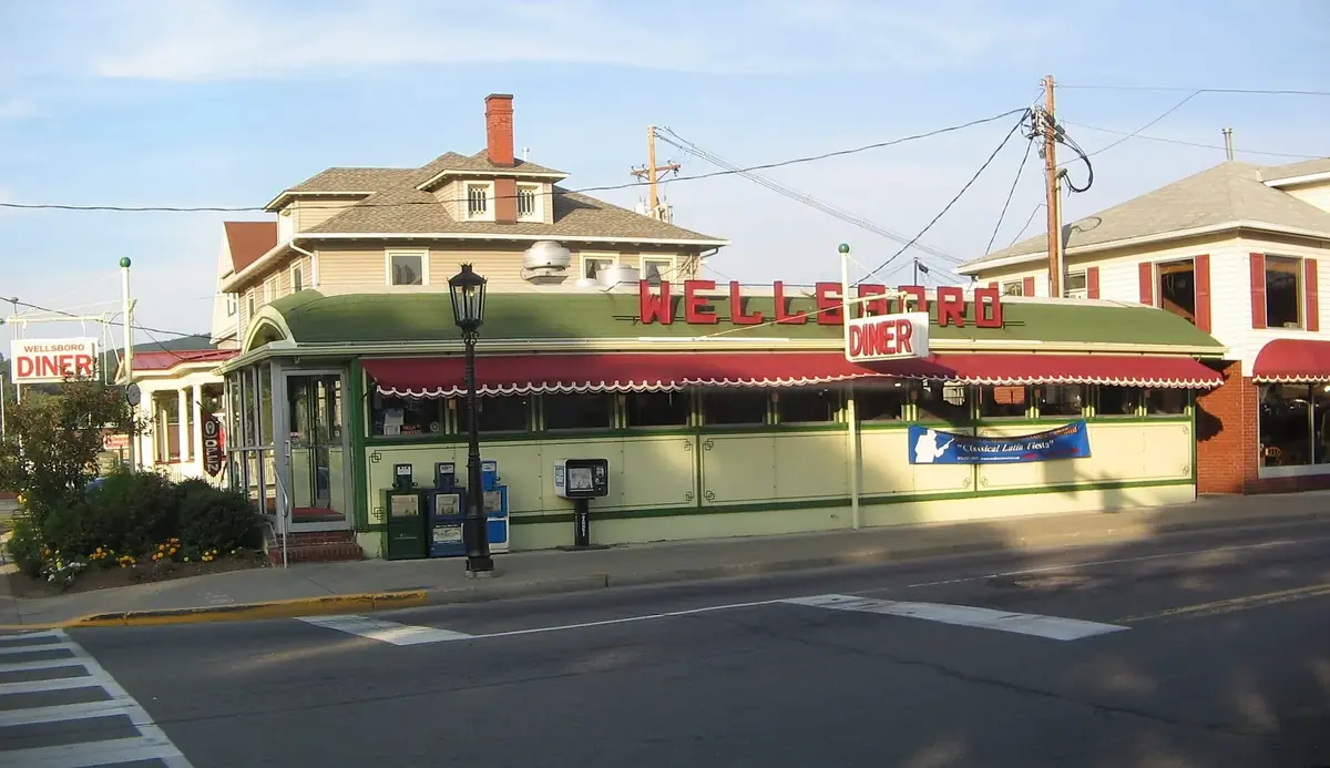 Wellsboro Diner exterior: the head-office city of Citizens & Northern Bank